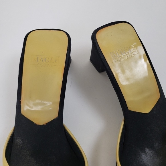 Vintage Black and Yellow Heels - Picture 3 of 10